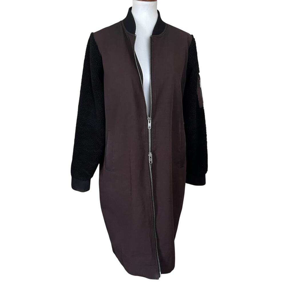 Native Youth Oversized Longline Bomber Style Coat - Size Small